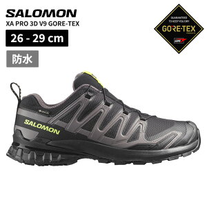 �T������ �����Y �h�� �g���C�������j���O�V���[�Y SALOMON XA �v�� 3D V9 �S�A�e�b�N�X XA PRO 3D V9 GORE-TEX Black/Dark Gull Gray/Acid Lime L47987300