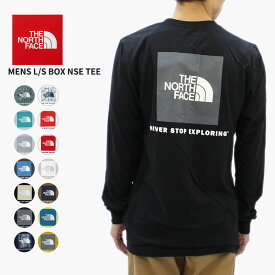【セール中P5倍以上】ザ・ノースフェイス THE NORTH FACE Mens L/S Box NSE Tee メンズ 長袖 Tシャツ カットソー [AA-3]
