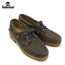 【ポイント5～10倍】ティンバーランド Timberland メンズ ティンバーランド オーセンティック ハンドソーン スリーアイ クラシック レザー モカシン ボート シューズ [BB]