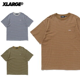 エクストララージ X-LARGE STANDARD LOGO S/S STRIPE POCKET TEE 半袖 Tシャツ トップス カットソー [AA]