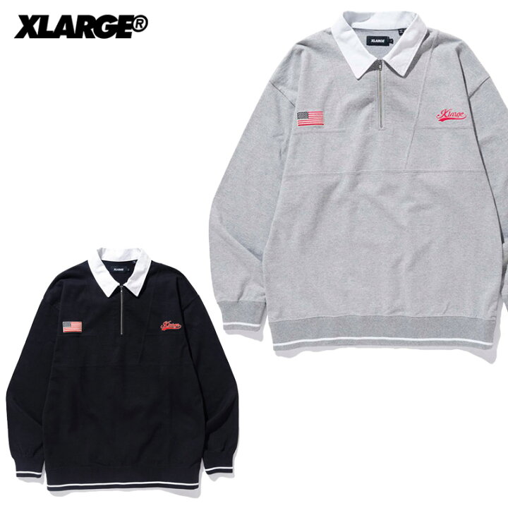 楽天市場】エクストララージ X-LARGE EMBROIDERED RUGBY SHIRT ラガー 
