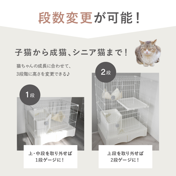 楽天市場】トイレ付き キャットケージ 猫ケージ ケージ ペット 猫 