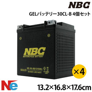 NBC �W�F�b�g�X�L�[ �Q���o�b�e���[ 4�Z�b�g GEL30L-BS YB30CL-B�݊��i �V�[�h�D�[ seadoo sea-doo NBC PWC