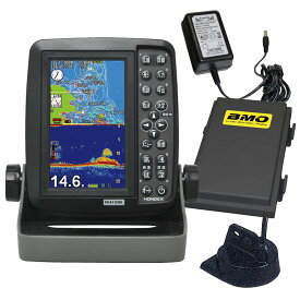 【5日最大P32倍】 ホンデックス PS-611CNII TD04A振動子 BMOバッテリーセット GPSアンテナ内蔵 5型ワイド GPS 魚探 100W 200kHz 魚群探知機