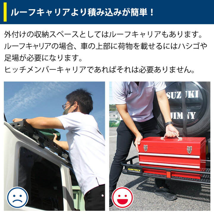楽天市場】SUNTREX ヒッチメンバー キャリア Sサイズ 全長320×全幅 