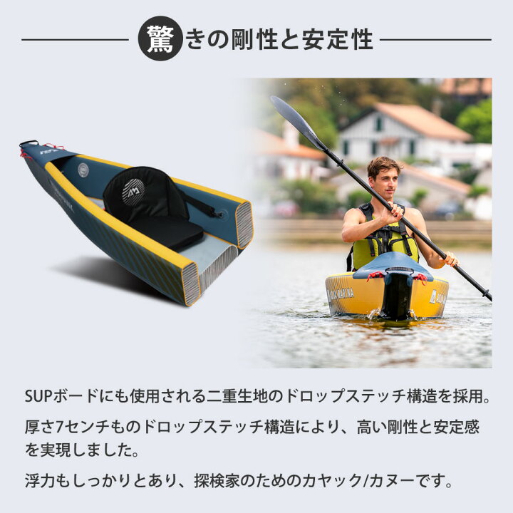 楽天市場】最大2000円OFFｸｰﾎﾟﾝ! KAYAK インフレータブルカヤック AQUA  