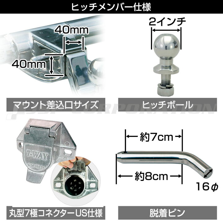 楽天市場】ヒッチメンバー 200系ハイエースワゴンワイドボディー 