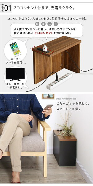 楽天市場 ２口コンセント付きコーナーケーブル収納ボックス Plugg プラッグ 木目調 ごちゃごちゃを隠して スマートに充電 スッキリ 壁ぴったり設計 置くだけカンタン 危険を防止 激安輸入雑貨店