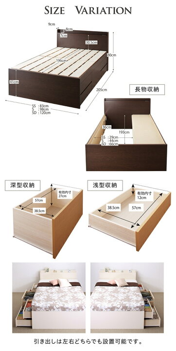 楽天市場】組立設置付 国産 多機能頑丈すのこチェストベッド Salberg 