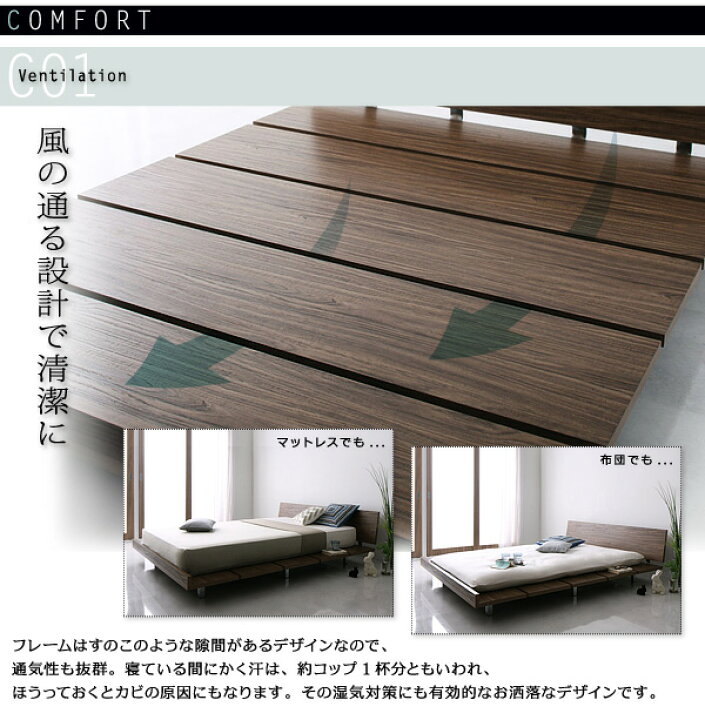 楽天市場】【200円OFFクーポン発行】 モダンデザインローベッド 