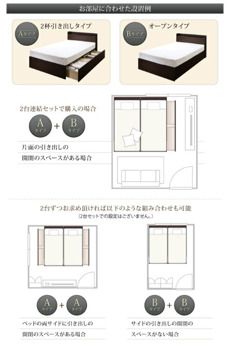 楽天市場】組立設置付 連結 棚・コンセント付収納ベッド Ernesti 