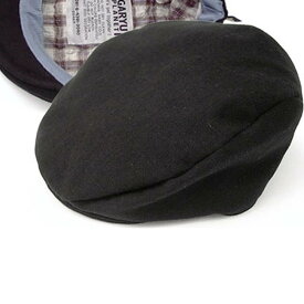 日本製　ハンチング　メンズ　ハンチング帽　綿100％　やわらかダブルガーゼ　ハンチング帽子　黒　56cm〜62cm 　GARYU PLANET　ガリュープラネット　メンズ・紳士　男性用　男女兼用　帽子　ハット　ぼうし