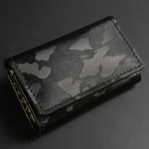 キーケース本革 メンズ 日本製 5連 迷彩 カモフラ 大きめ 大型 紳士用 男性用 職人鞄 カモフラージュ 迷彩 カモフラ キーケース キーホルダー キーリング 牛革 革 レザー