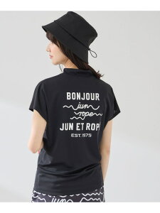 �E�F�[�u�O���t�B�b�N�v���I�[�o�[/UV�E�z�������E�ڐG�⊴ JUN&ROPE' �W�����A���h���y �g�b�v�X �J�b�g�\�[�ET�V���c �u���[ �z���C�g �u���b�N�y���������z[Rakuten Fashion]