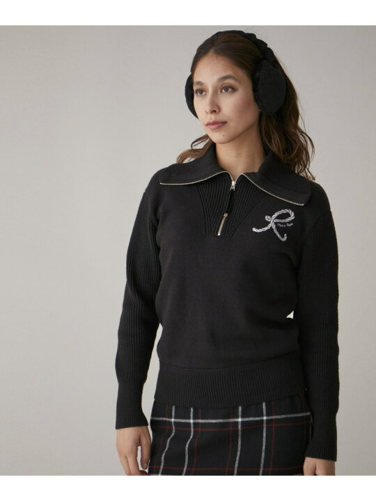 楽天市場】【SALE／50%OFF】ハーフジップ長袖ニットプルオーバー 