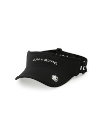 【吸水速乾】【UV】フロントロゴ刺繍ジャガードテープバイザー JUN&ROPE' ジュンアンドロペ 帽子 サンバイザー ブラック ホワイト ネイビー【送料無料】[Rakuten Fashion]