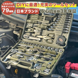 [ネセクト] ツールセット 79種類 DIY&ホームメンテナンス 自動車バイク整備対応 工具セット 貫通ドライバー 絶縁ドライバー トルクス ラチェットハンドル レンチ コンパクト[日本国内企画品 3年保証]