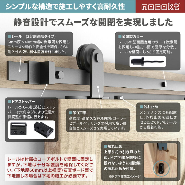 楽天市場】【レビューで防災セットプレゼント！】 吊り引き戸レール 