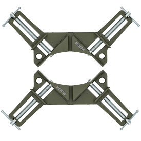 [ネセクト] コーナークランプ ベーシック 粉体塗装 オリーブグリーン アルミ合金 木工DIY 直角固定 90°固定金具[日本企画1年保証]