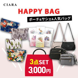 【 福袋 2026 】 福袋2026 ハッピーバッグ レディース 雑貨 ポーチ サシェ バッグ 3点で 3000円ポッキリ 選べる 新春 送料無料 大人 かわいい ファッション ブランド 予約 プレゼント ギフト コスメポーチ セット tdm 冬 新生活セット バレンタイン