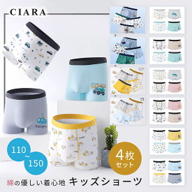 在庫ありは【土日発送】 ベビー パンツ 下着 キッズ 男の子 ボクサーパンツ 蒸れない ブリーフ キャラクター かわいい インナー 綿 ショーツ 4枚 セット 子供服 子供用 肌着 110 120 130 140 150 入園準備 保育園 幼稚園 小学校 柄 子供 子ども tdm 冬 プレゼント クリスマス