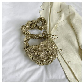 【300円オフクーポン】 ショルダーバッグ レディース 斜め掛け 大人 軽量 大容量 上品 ナイロン 小さめ 大きめ 斜めがけ ハンドバッグ ミニバッグ 2way ポップコーンバッグ 軽い ボディバッグ メタリック シルバー ブランド 女性 プレゼント ギフト tdm 冬 バレンタイン