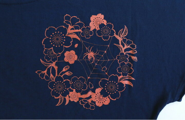 楽天市場 新桜蜘蛛 ワンピース 和柄 半袖 Tシャツ ファッション おしゃれ レディース S M L クモ くも 昆虫 ミニ丈 シンプルネスノ 夏服 夏 ブランド 綿100 オリジナル ギフト ティーシャツ 模様 イラスト 絵 デザイン 和風 和柄tシャツ ｎｅｓｎｏｏ