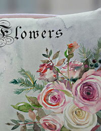 【カットクロス】Water_color_Flower(ウォーターカラーフラワー)