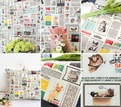 【コットン】キャットマガジン【生地布手作り手芸動物柄ネコ柄】【商用利用可】