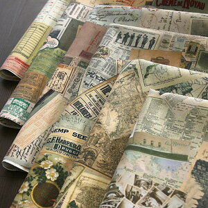 ( l ) Be[WR[W 6 type l (vintage collage 6 type linen ) y pp z