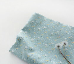 【コットン】春風に揺らめくタンポポ【生地布手作り手芸花柄植物柄】【商用利用可】
