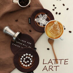 生地布【コットン】LatteArtオックスフォードコットン【手作り手芸コーヒー柄cafe】【商用利用可】