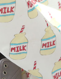 【ダブルガーゼ】I_need_Milk(アイニードミルク)大幅150cmダブルガーゼ