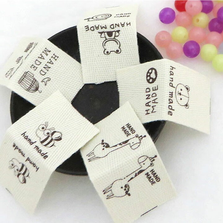 楽天市場 ラベル 挟みタグプチハンドメイド コットンラベル 5個セット 商用利用可 マスク素材と手芸生地のネスホーム