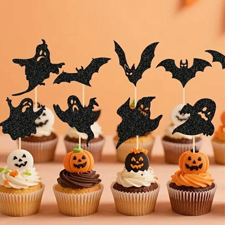 楽天市場】( デコ用 ) ハロウィン Ghost & Bat カップケーキ ピック 