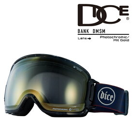 [日本正規品]スノーボード ダイス ゴーグル バンク 2024 DICE BANK BK35194 DMSM Photochromic/Mit Gold 調光 スキー 23-24