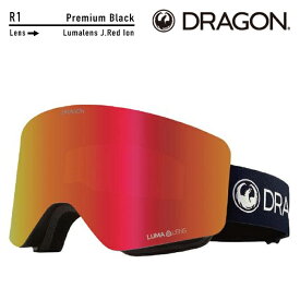 [日本正規品]スノーボード ゴーグル ドラゴン 2024 DRAGON R1 Premium Black/Lumalens J.Red Ion R01 スノボー 23-24 スキー