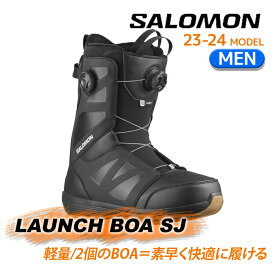 [日本正規品]スノーボード ブーツ サロモン ランチ ボア SJ 2024 SALOMON LAUNCH BOA SJ Black Black White スノボー 23-24 男性 メンズ 予約
