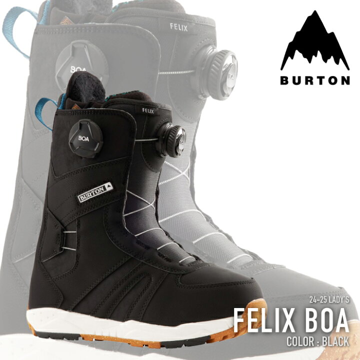 楽天市場】スノーボード ブーツ バートン 2025 BURTON FELIX BOA Black 