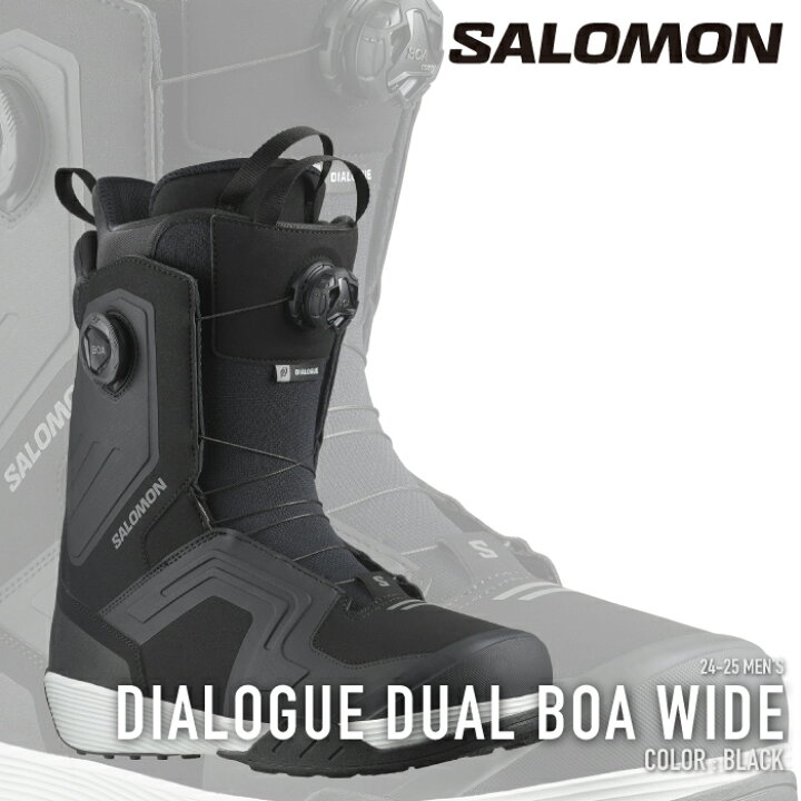 2024-25 SALOMON DIALOGUE DUAL BOA WIDE Black / Black / White  