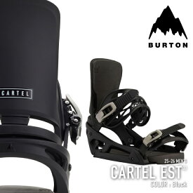 レビューでクーポン★[日本正規品] スノーボード ビンディング バートン BURTON MEN'S CARTEL EST Black カーテル イーエスティ バインディング メンズ 25-26