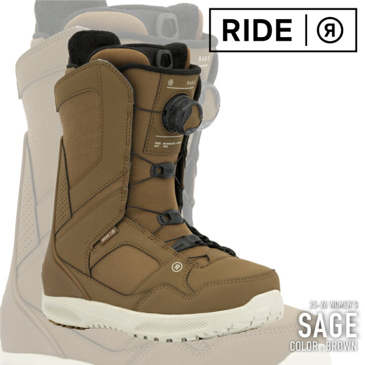 楽天市場】日本正規品 スノーボード ブーツ ライド RIDE SAGE Brown 