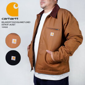 レビューでクーポン★カーハート デトロイトジャケット CARHARTT RELAXEDFIT DUCK BLANKET-LINED DETROIT JACKET 103828 Black ブラック 黒 CARHARTT BROWN カーハートブラウン ダック ワークジャケット ブランケットライナー メンズ 男性