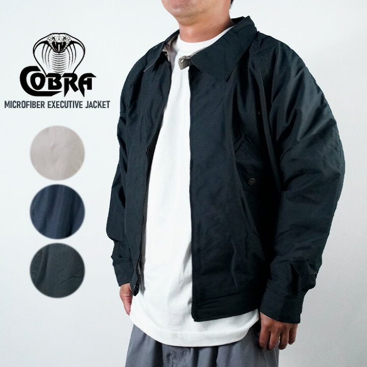 レビューでクーポン コブラキャップス エグゼクティブジャケット スウィングトップ COBRA CAPS MICROFIBER EXECUTIVE JACKET マイクロファイバー スイングトップ ハリントンジャケット ドリズラージャケット 短丈 無地 メンズ SWINGTOP XL ブラック
