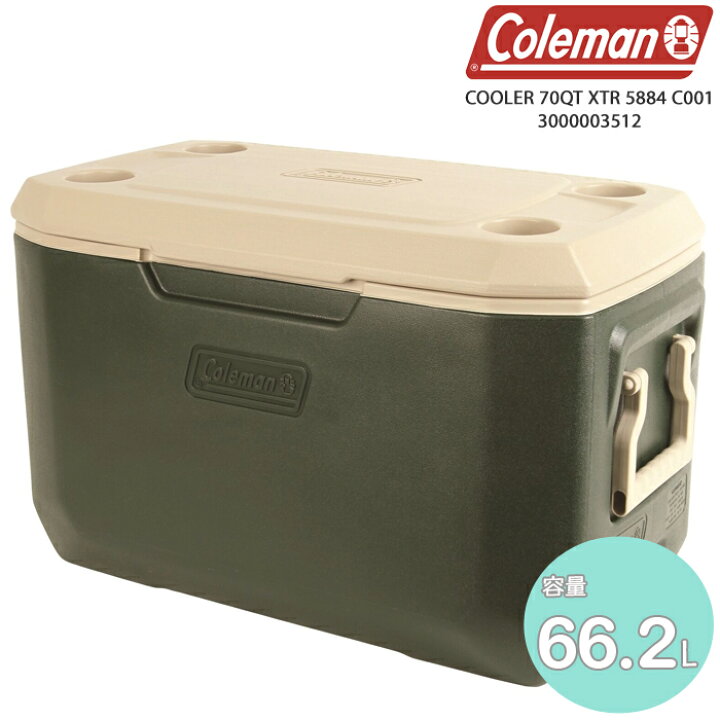 楽天市場 コールマン クーラーボックス Coleman Cooler 70qt Xtr 54 C001 66 2l 大型 キャンプ アウトドア q 釣り 部活 スポーツ ファミリーサイズ グルキャン 連泊 Ne S T