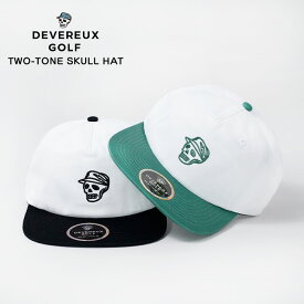 レビューでクーポン★デヴァローゴルフ 帽子 キャップ Devereux Golf TWO-TONE SKULL HAT ツートーンスカルハット スカルキャディ ゴルフ ゴルフウェア ヘッドウェア メンズ 男性