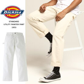 ディッキーズ ペインターパンツ Dickies STANDARD UTILITY PAINTER PANT 1953 White Natural ワークパンツ ハンマーループ 作業着 ダブルポケット パンツ リラックスフィット メンズ 男性