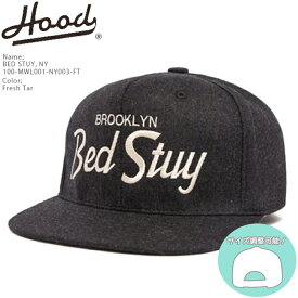 フードハット 帽子 キャップ HOOD HAT BED STUY NY 100-MWL001-NY003-FT Dark Grey ニューヨーク ベドフォード スタイブサント ベースボールキャップ スナップバック ビンテージ レトロ 90年代 ウール フラットバイザー