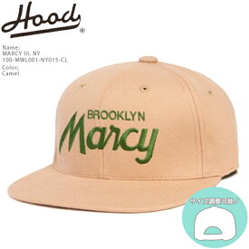 フードハット 帽子 キャップ HOOD HAT MARCY III NY 100-MWL001-NY015-CL Camel ニューヨーク マーシー ベースボールキャップ スナップバック ビンテージ レトロ 90年代 ウール フラットバイザー