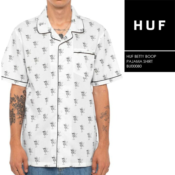 楽天市場】ハフ × ベティーブープ パジャマシャツ 半袖シャツ huf 
